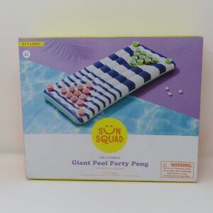 (#128) Giant 6 foot Pool Party Floating Inflatable Pong Game by Sun Squad, New!